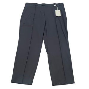 NWT Everlane Women's Sz 16 Navy Blue Wool Slim Dress Pants Ankle Crop